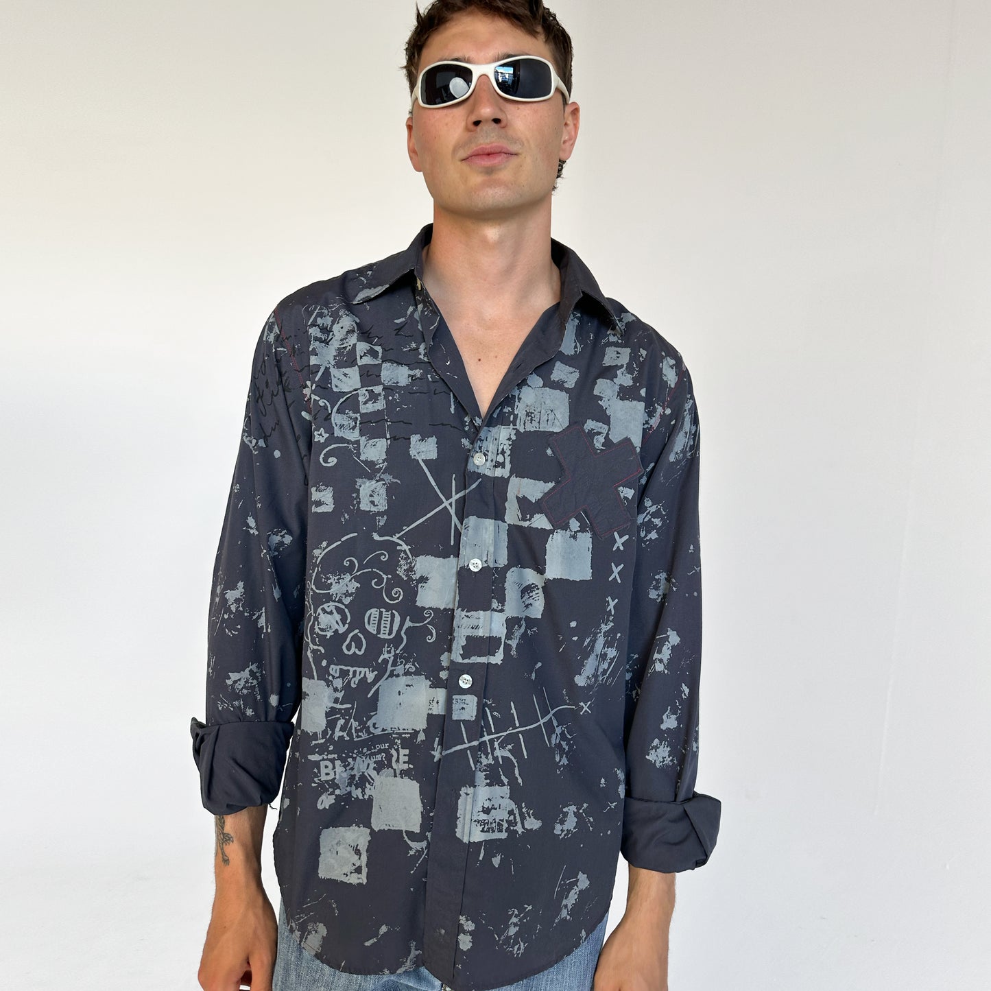 Button-Up Skull Long Sleeve