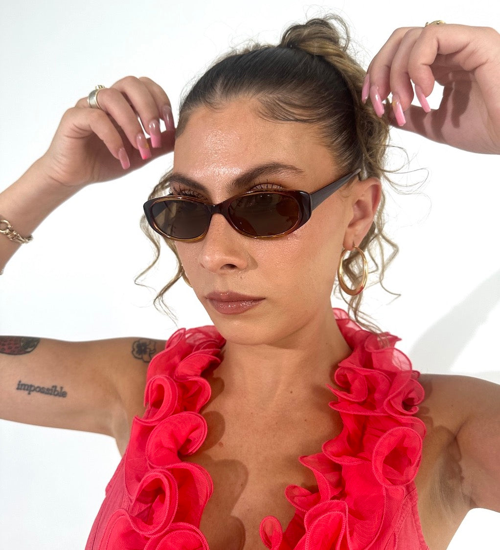 Brown Gradient 90s Classic Sunglasses