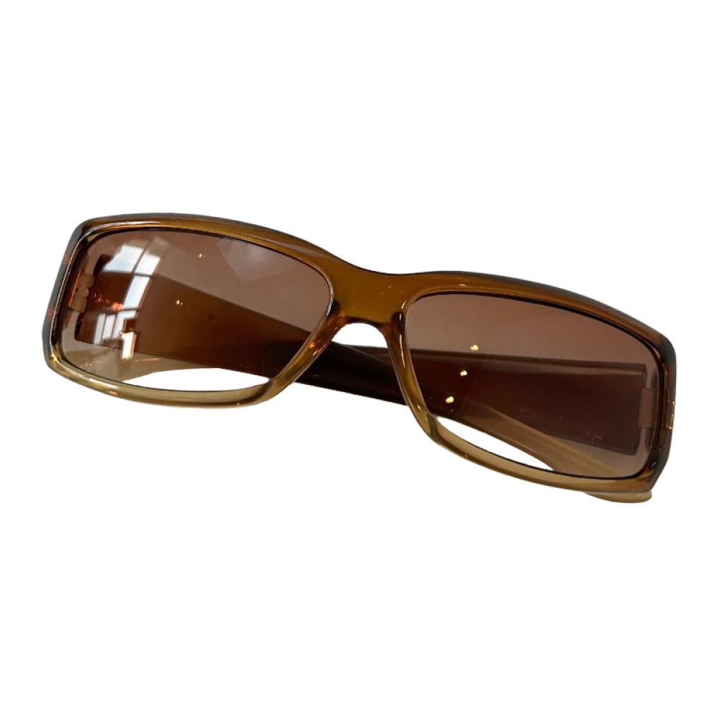 2000s Tan Skater Wrap Sunglasses
