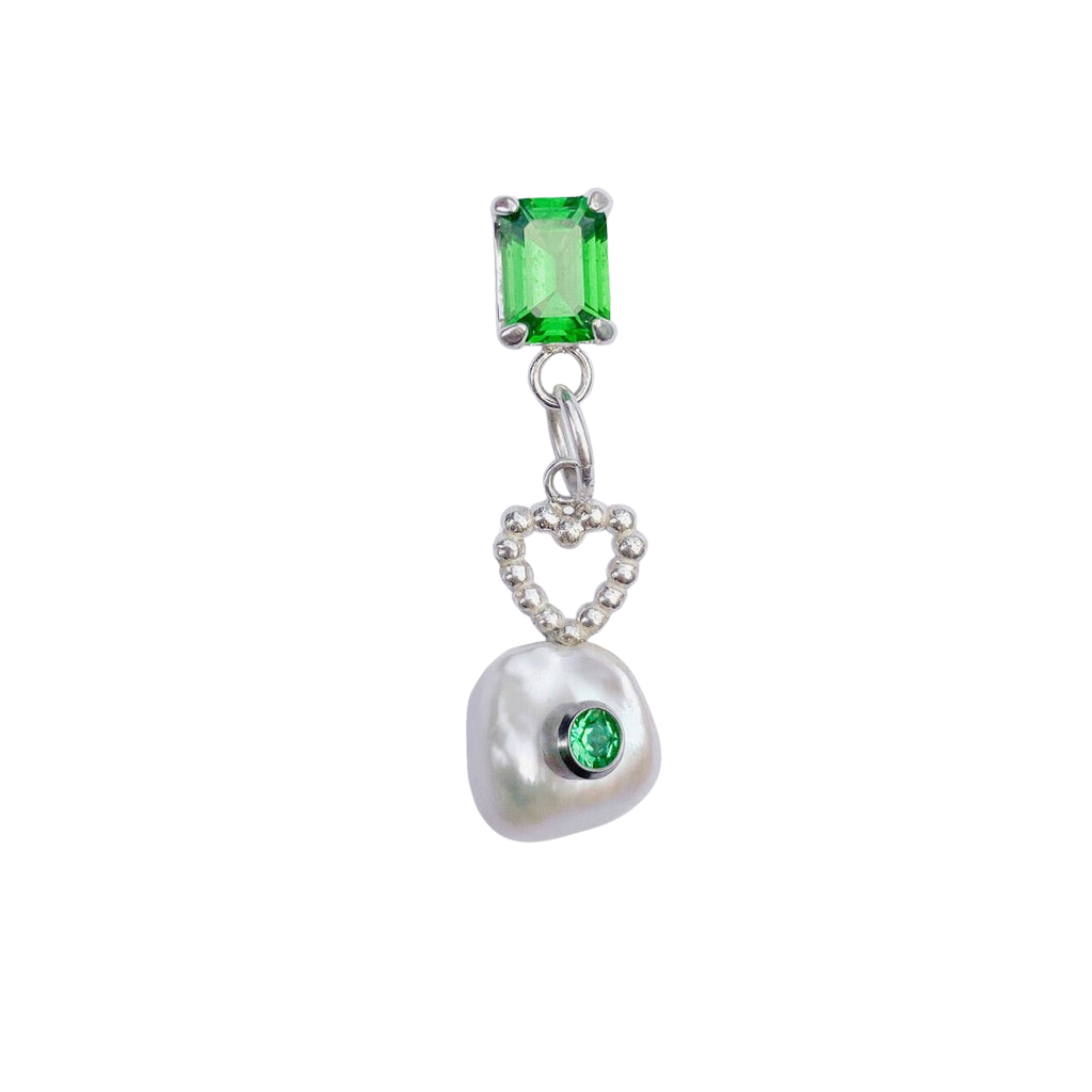 Polly Pearl Earring - Green