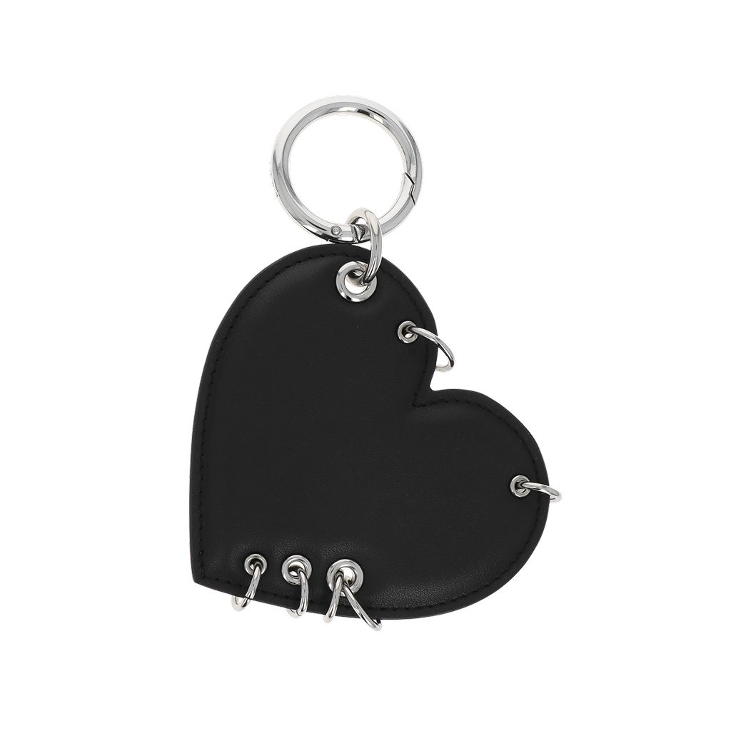 Heart Black Nappa Charm