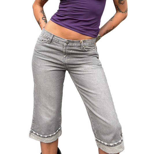 Grey 3/4 Jorts