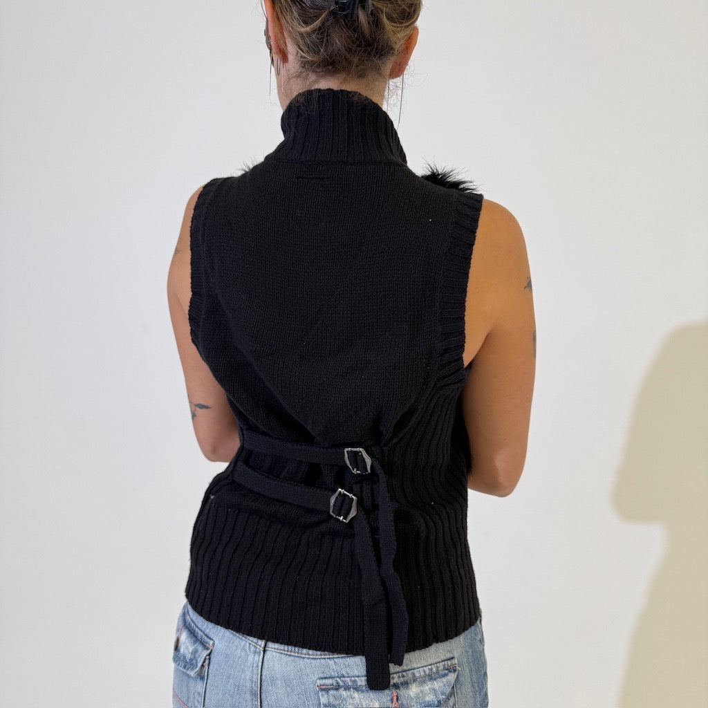 Guess Zip Fur Vest