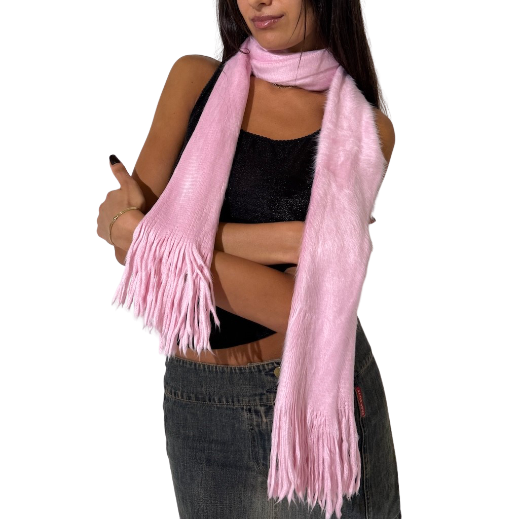 Fluffy Cloud Scarf - Pink