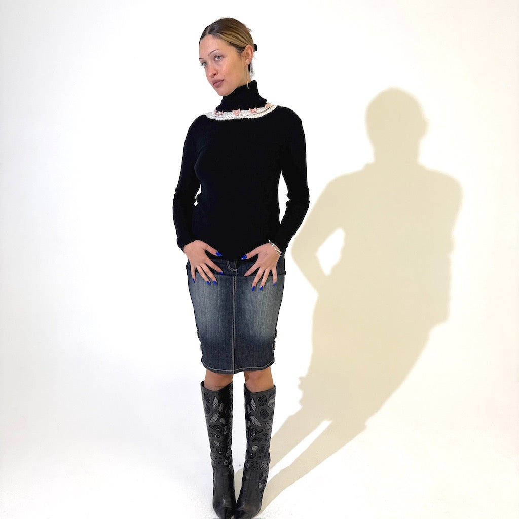Rose Knitted Skivvy