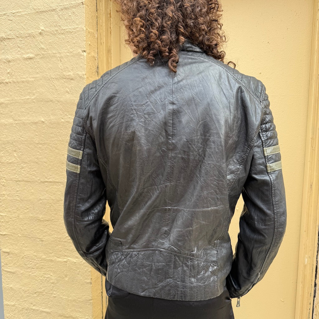 Vintage Leather Biker Jacket