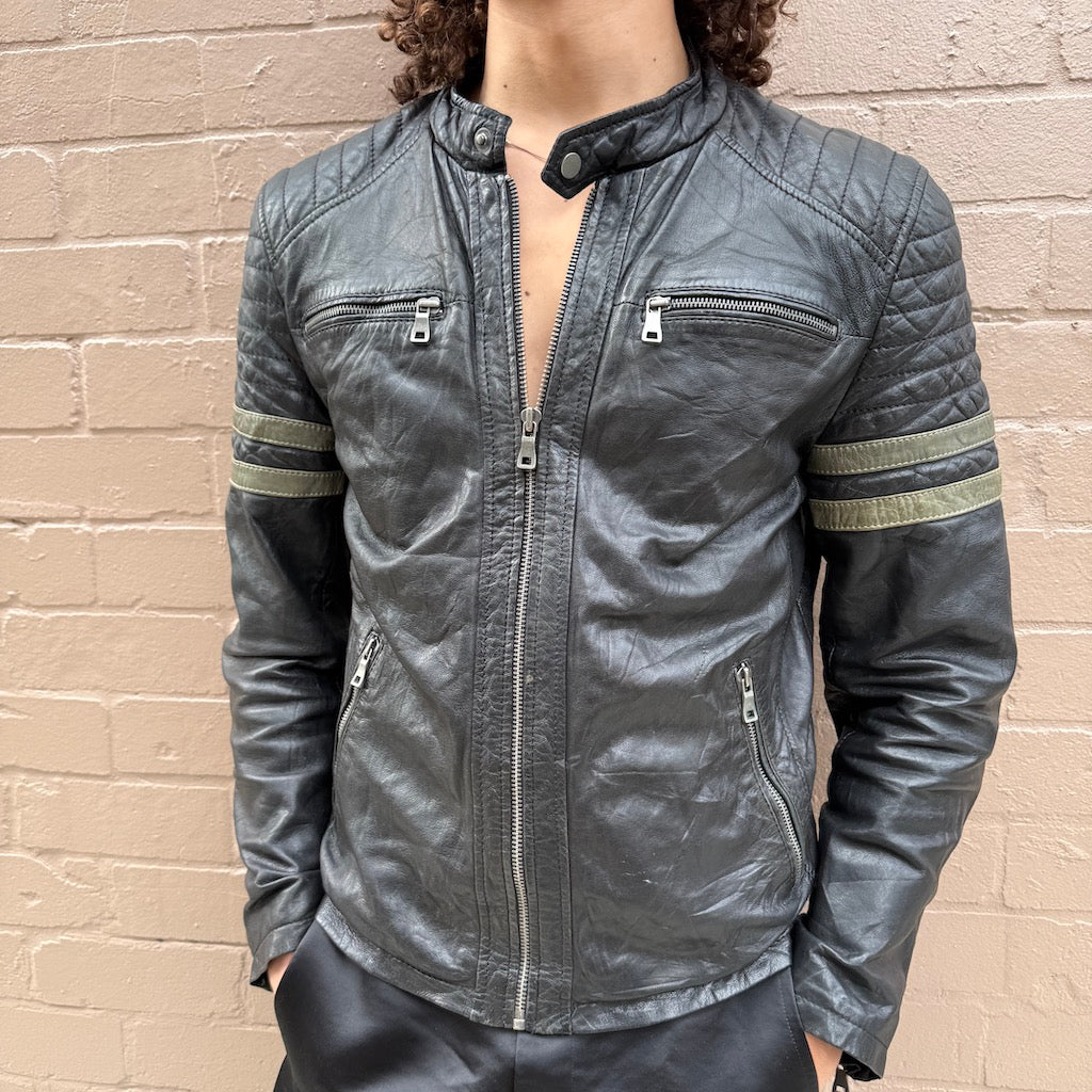 Vintage Leather Biker Jacket