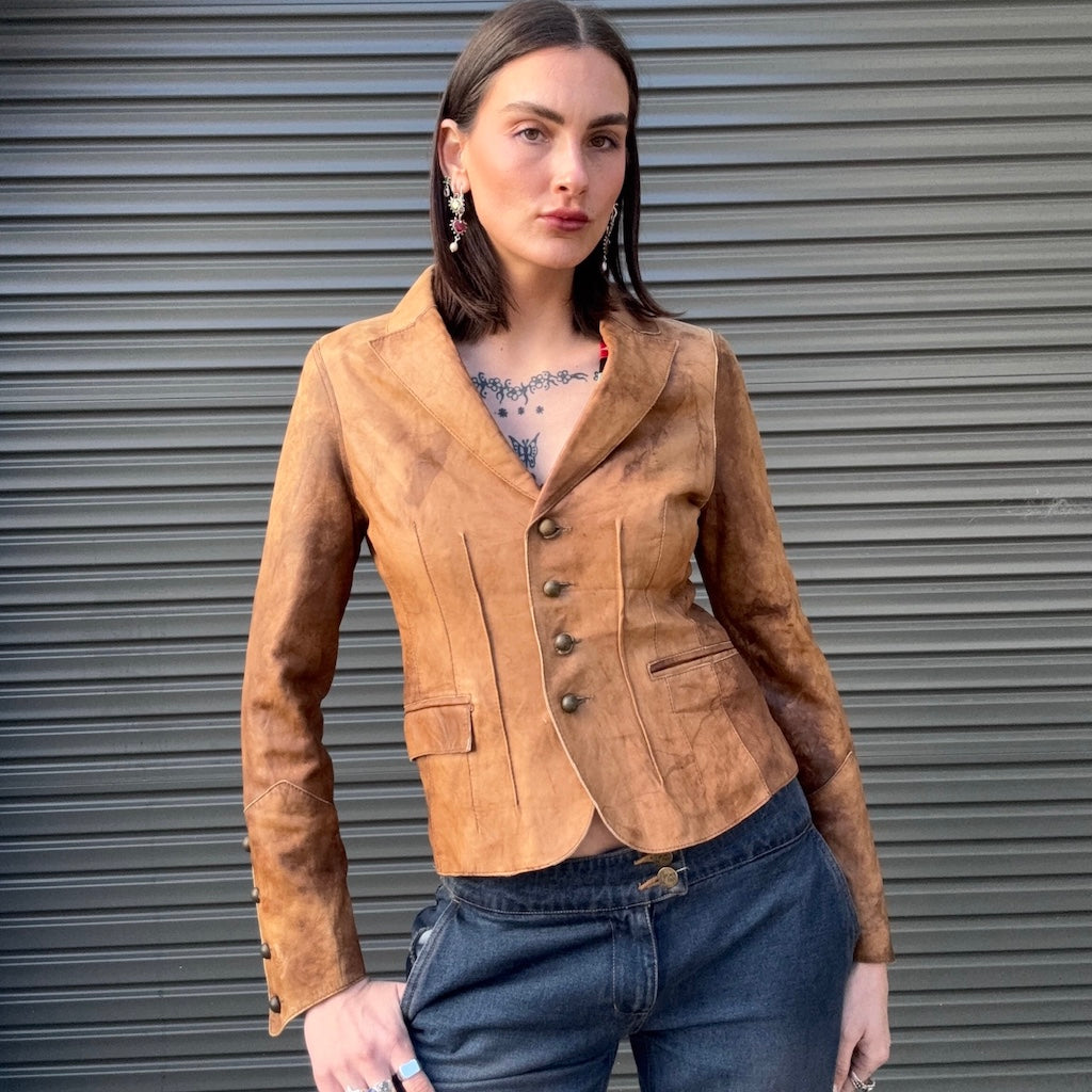 Soft Leather Blazer Jacket