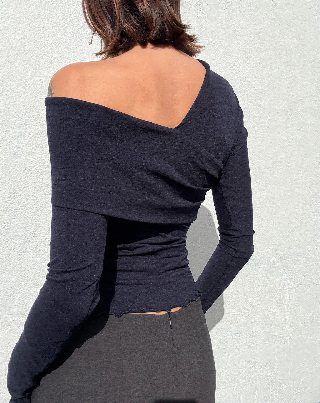 Avalon off shoulder Top - Navy