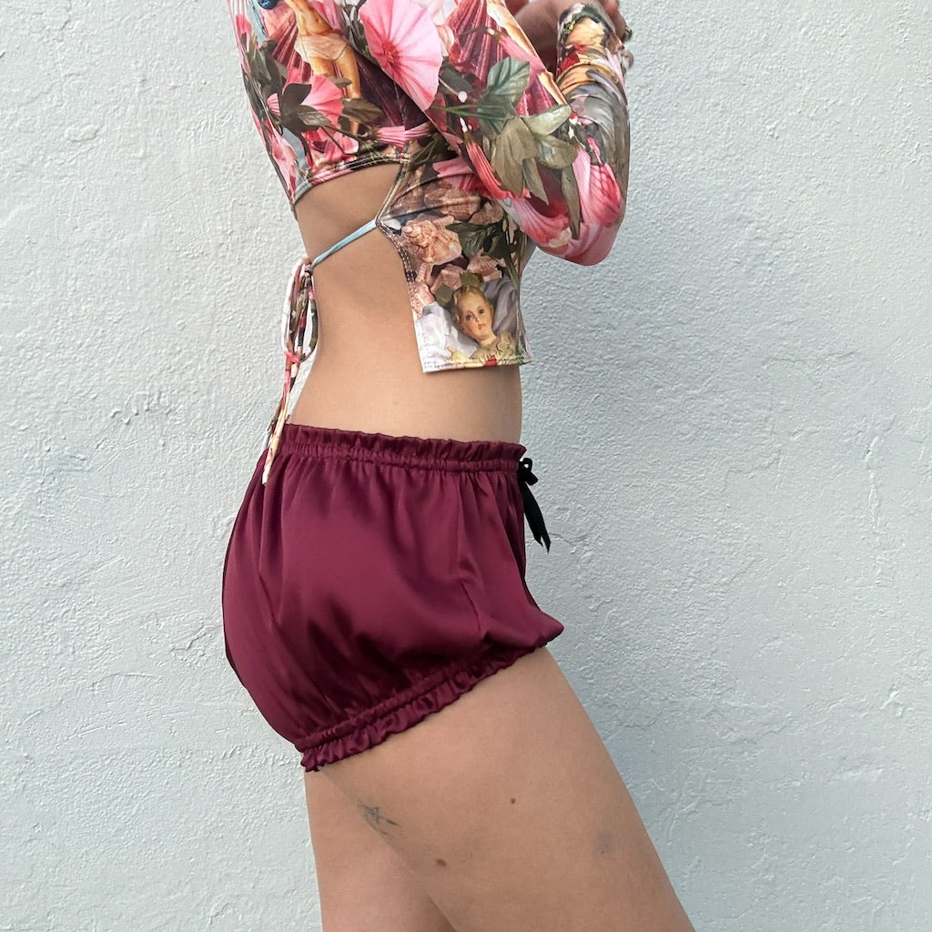 Silk Bubble Wine Bloomers