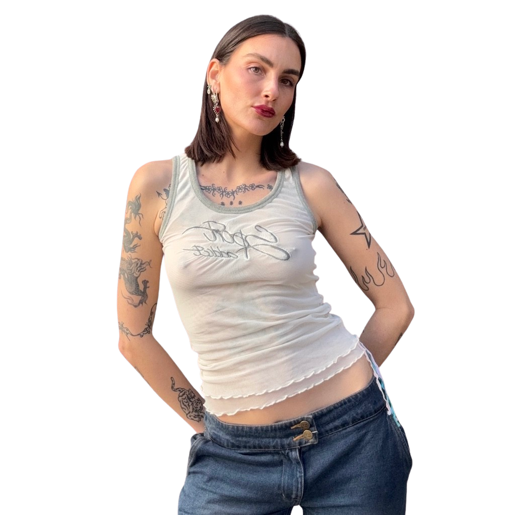 Logo 2000s Mesh Tank