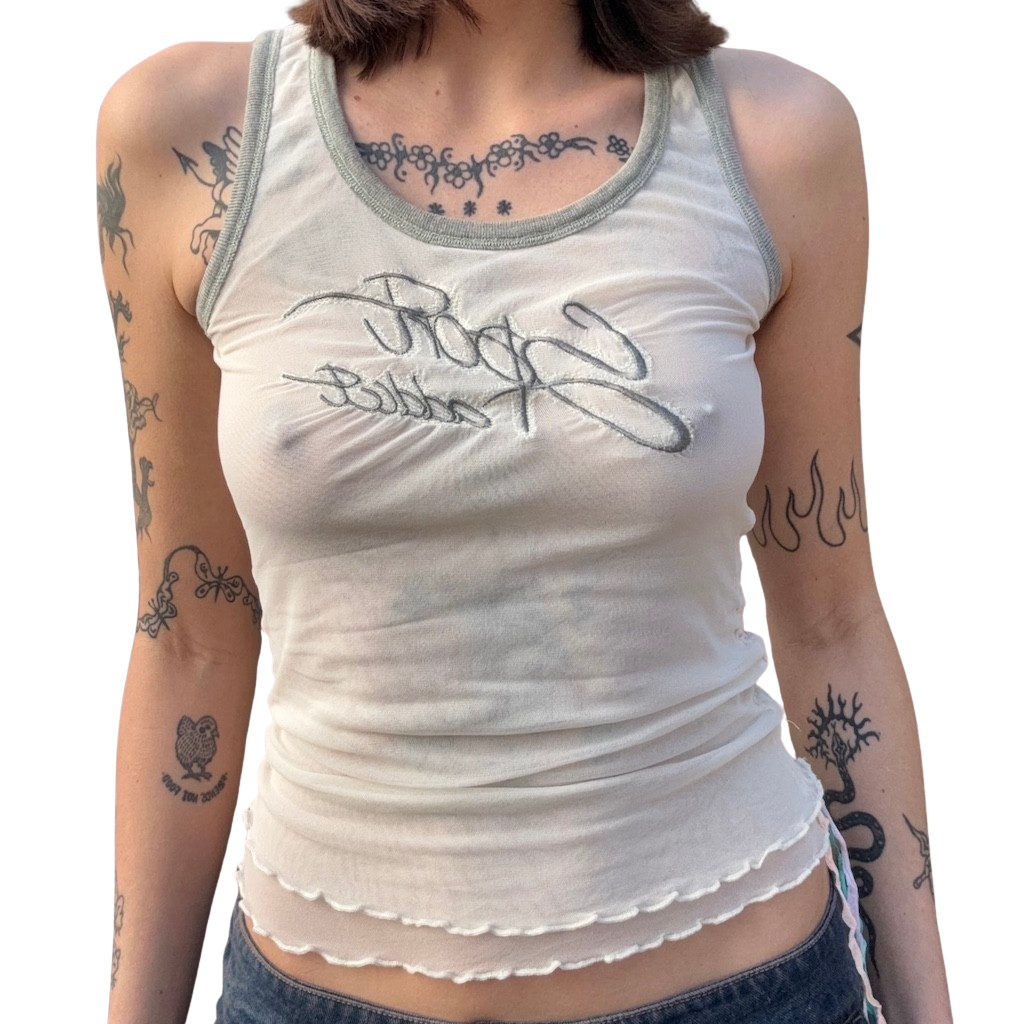 Logo 2000s Mesh Tank