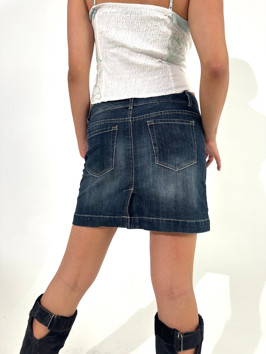 Classic Vintage Denim Mini Skirt