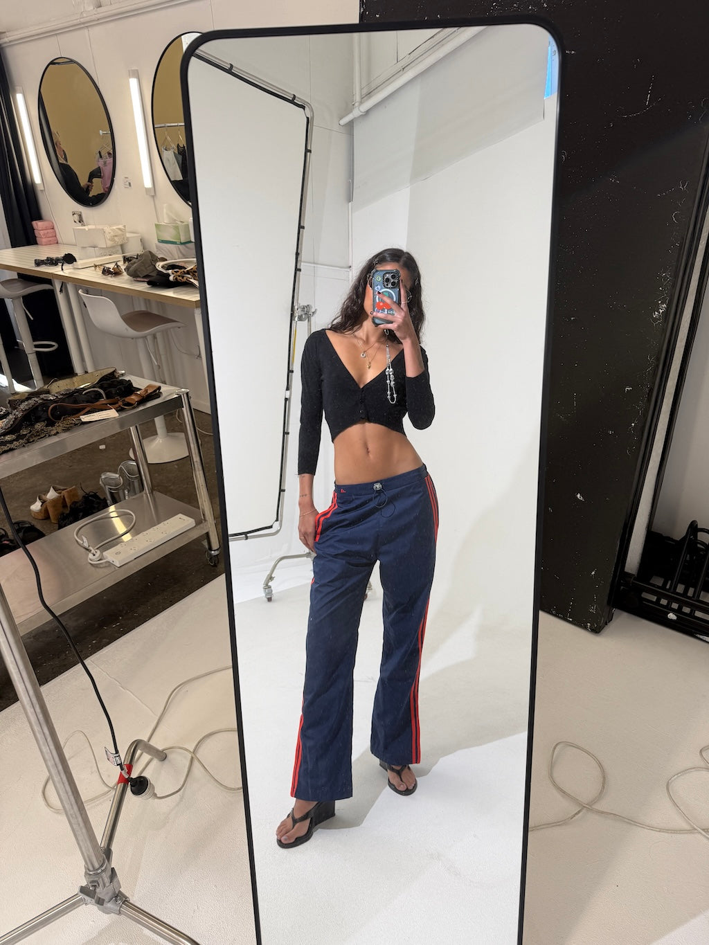 Tech Navy Red Adidas Track pants