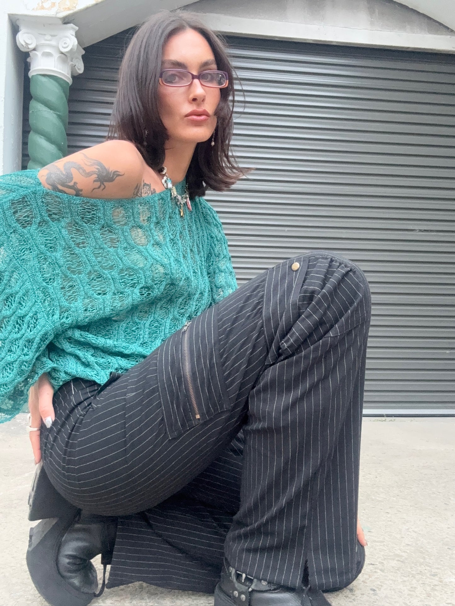 2000s Pinstripe Cargo Pants