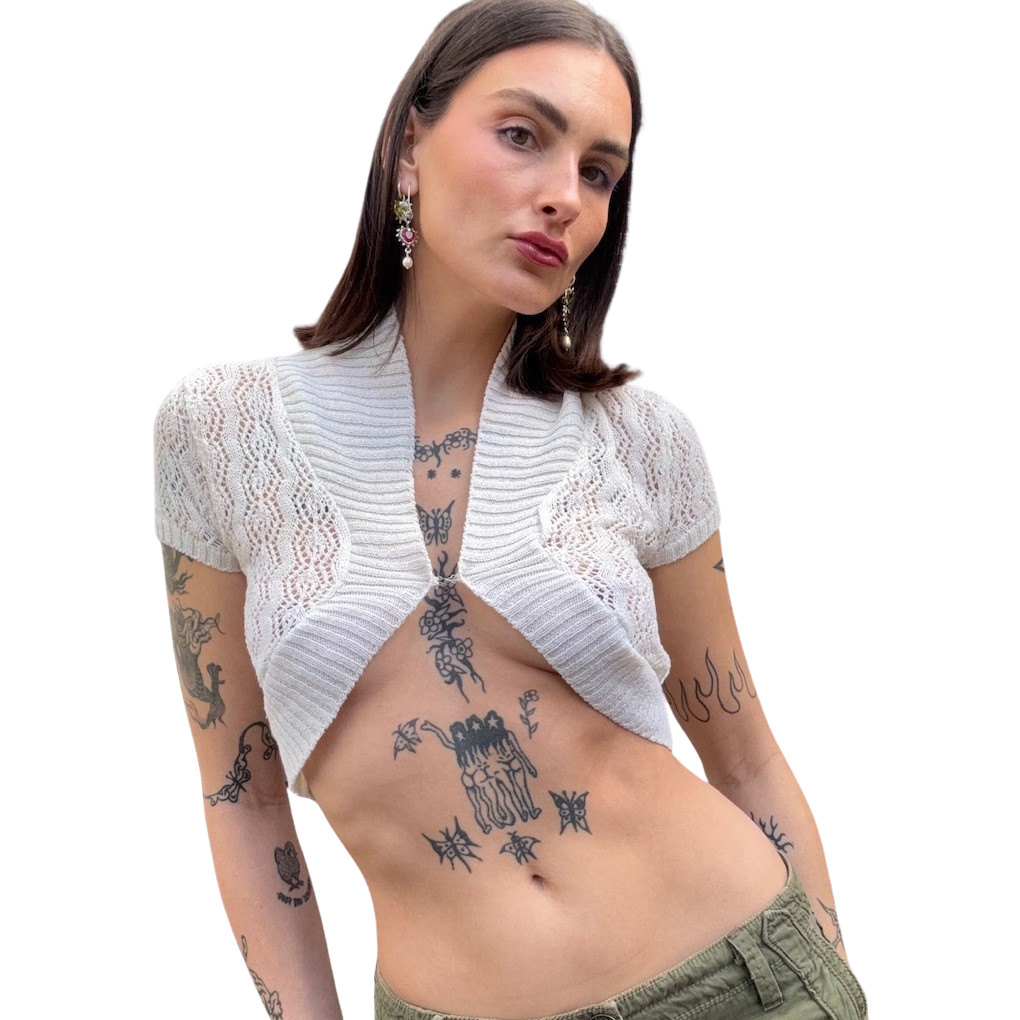 Knitted Cap Sleeve Bolero