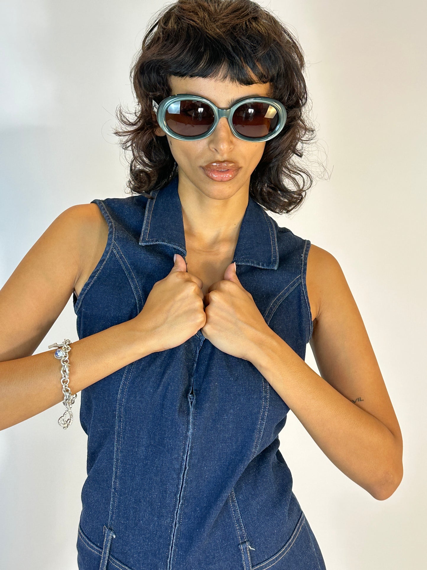 Denim Jumpsuit Sleeveless
