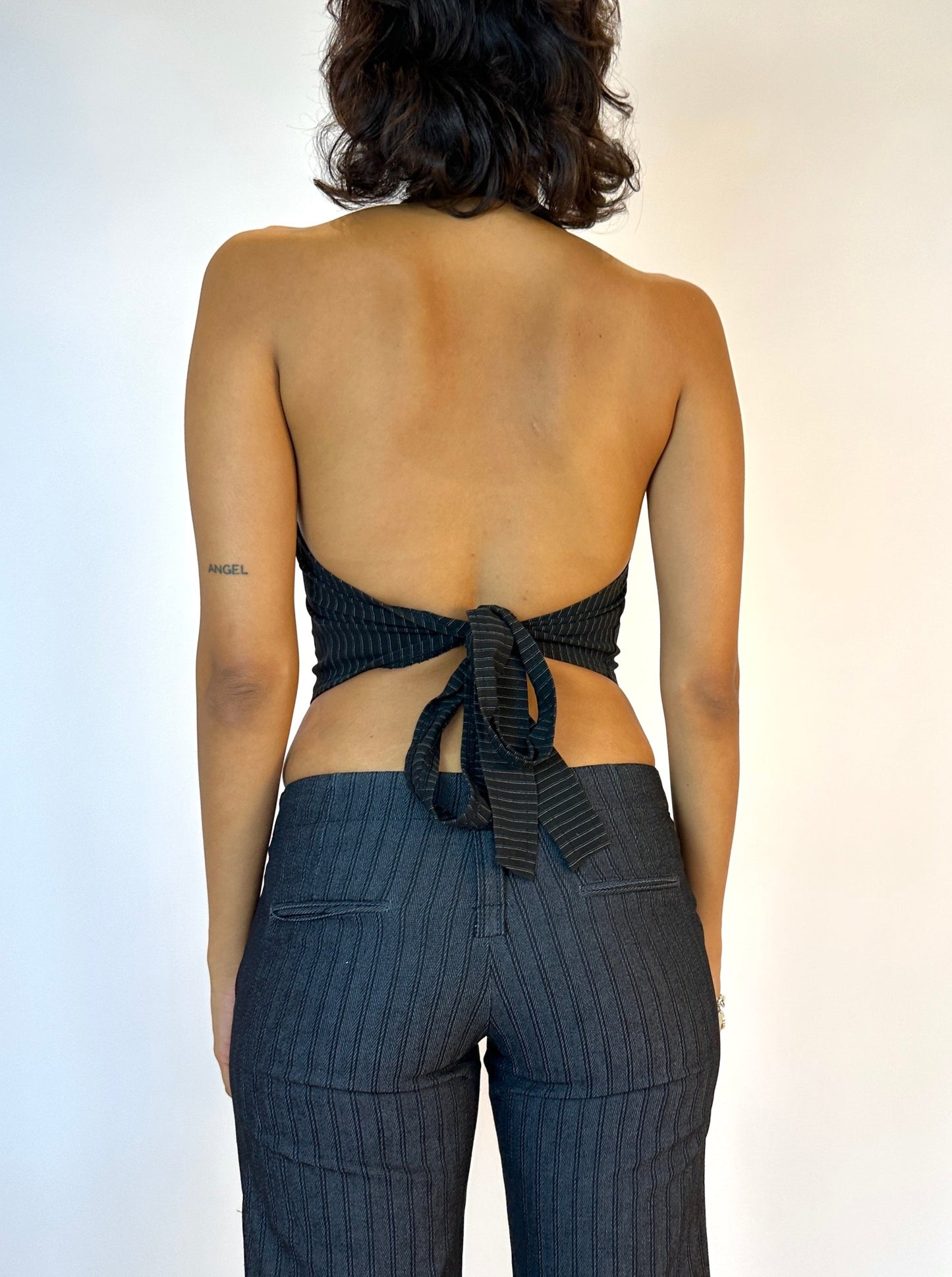 Deadstock Charcoal Pinstripe Pants