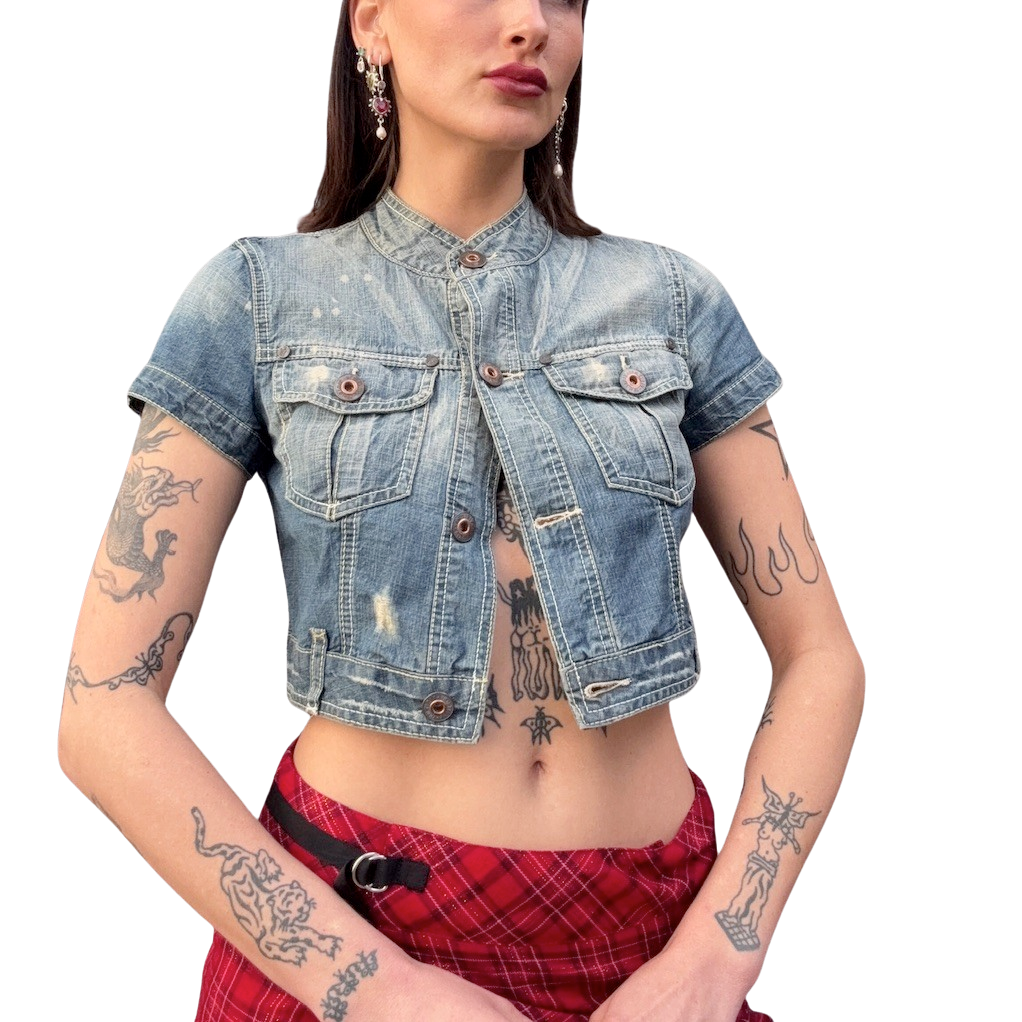 Denim Cap Sleeve Bolero
