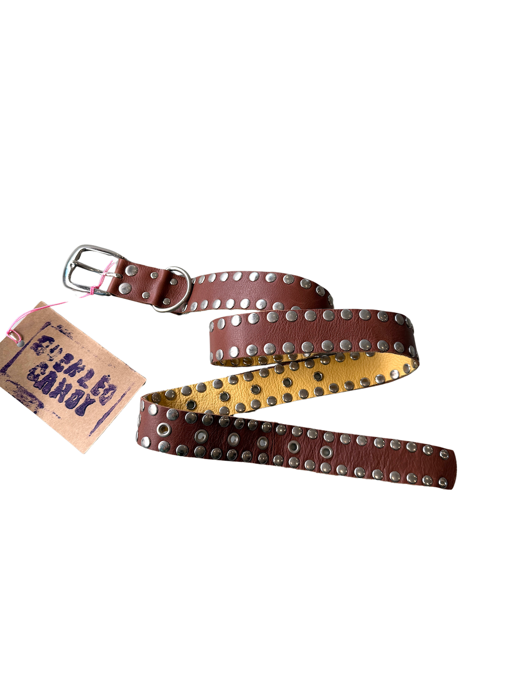 Brown Studded Buckle Belt