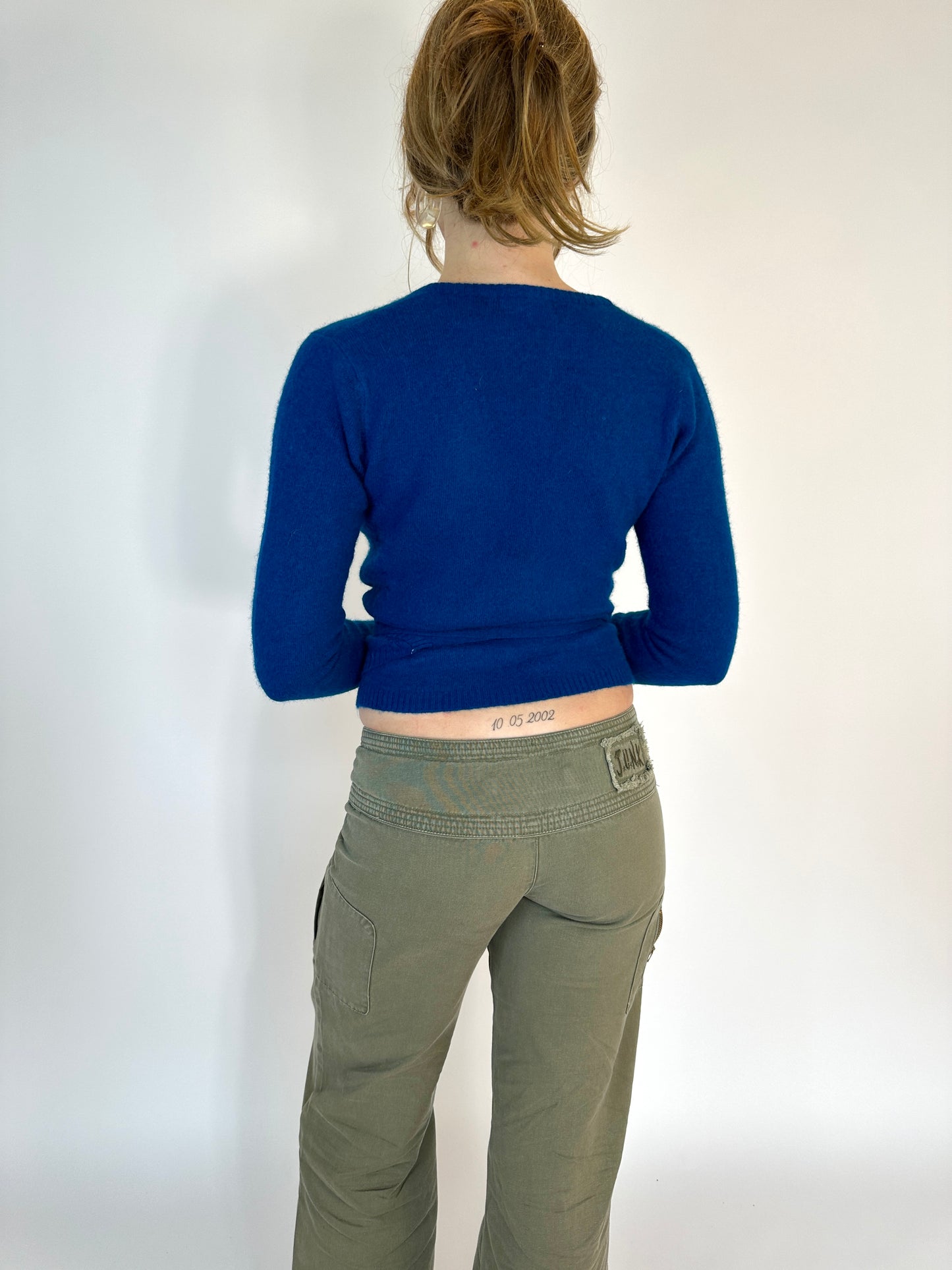 Wool Teal Wrap Around Ballerina Top