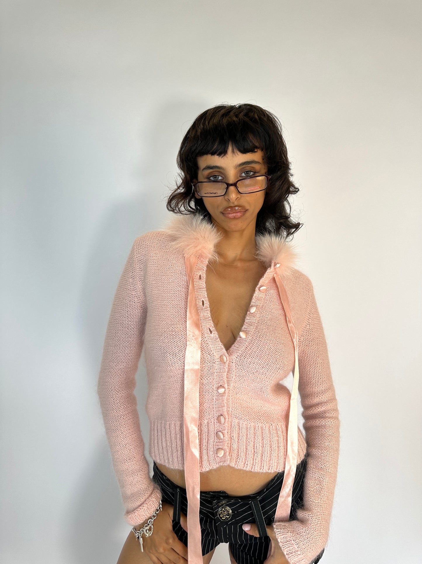 Blumarine Vintage Blugirl Pink Knitted Cardigan