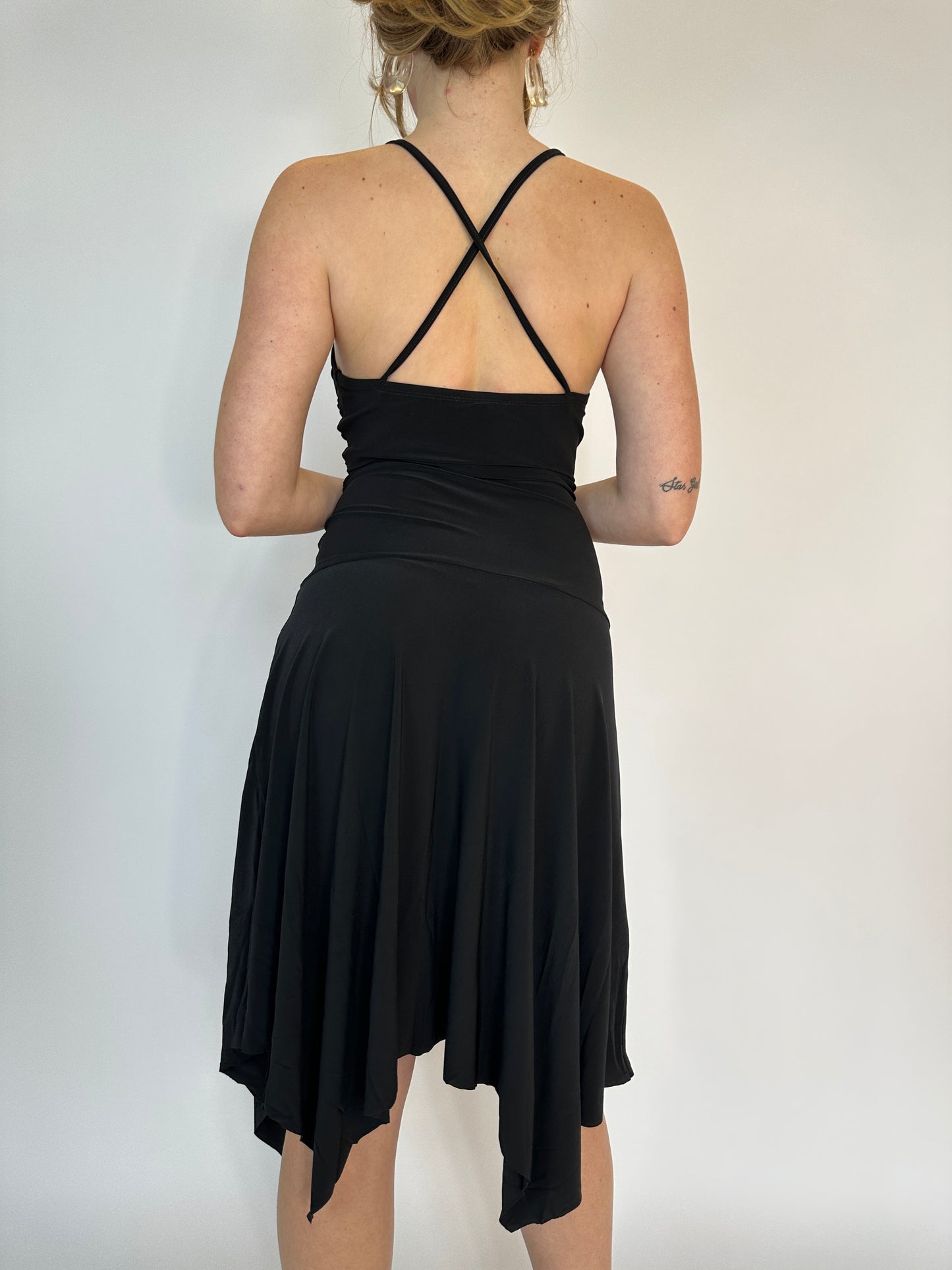 Black & Sequin Pixie Hem Dress