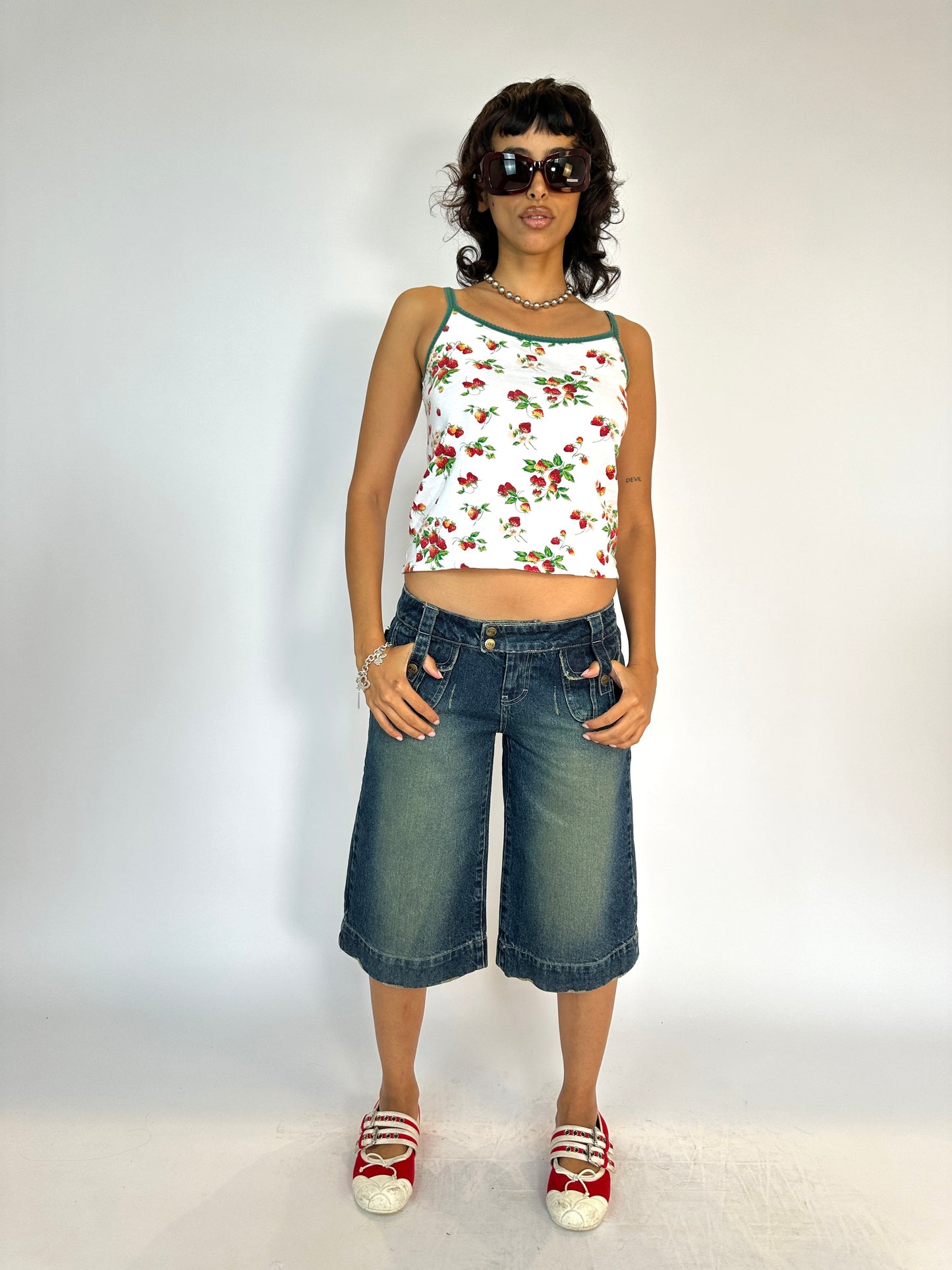Dark Denim Long Jorts