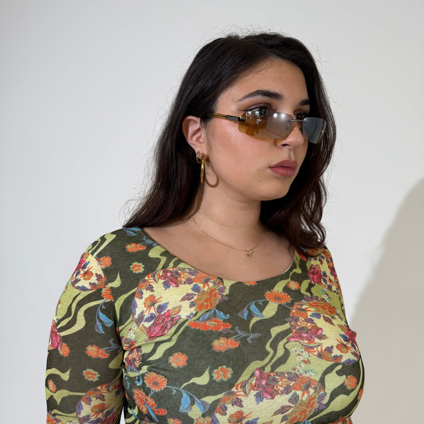 Floral Flare Sleeve Top