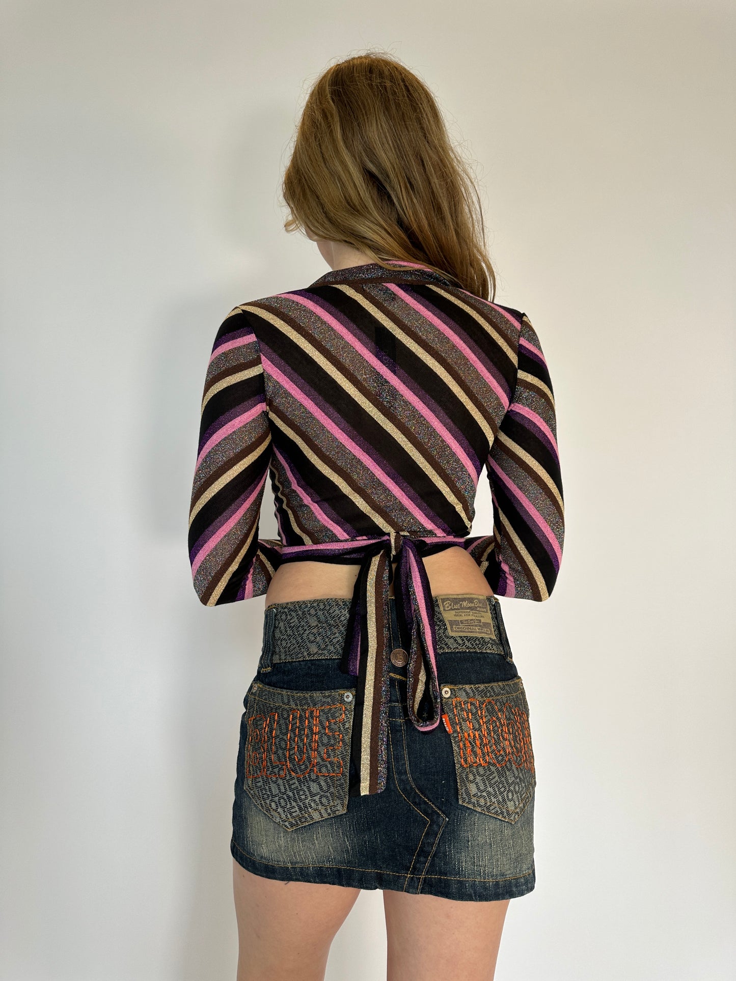 Sparkle Stripe Wrap Ballerina Cardigan