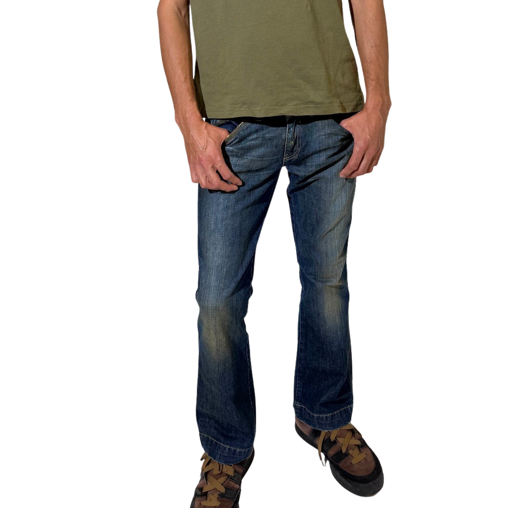 2000s Diesel Bootleg Dirty Wash Jeans