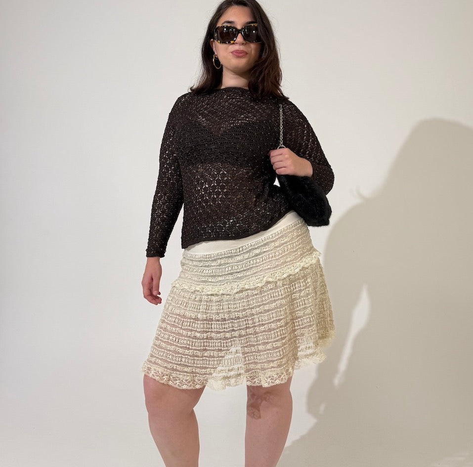 Romantic Ruffle Midi Skirt