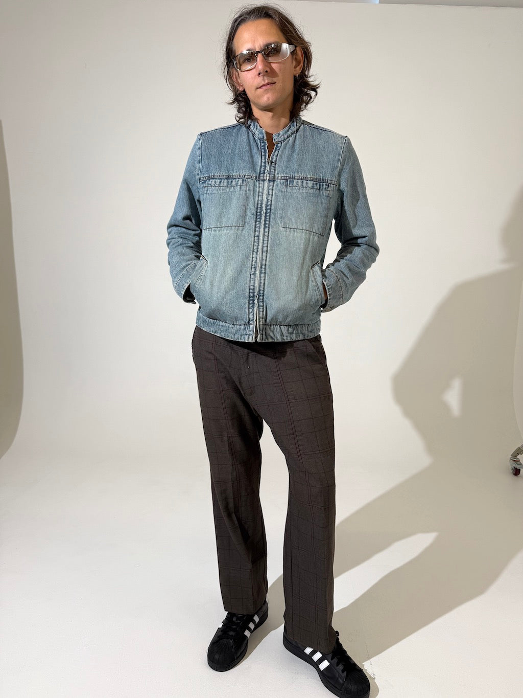 French Connection FCUK Denim Moto Jacket