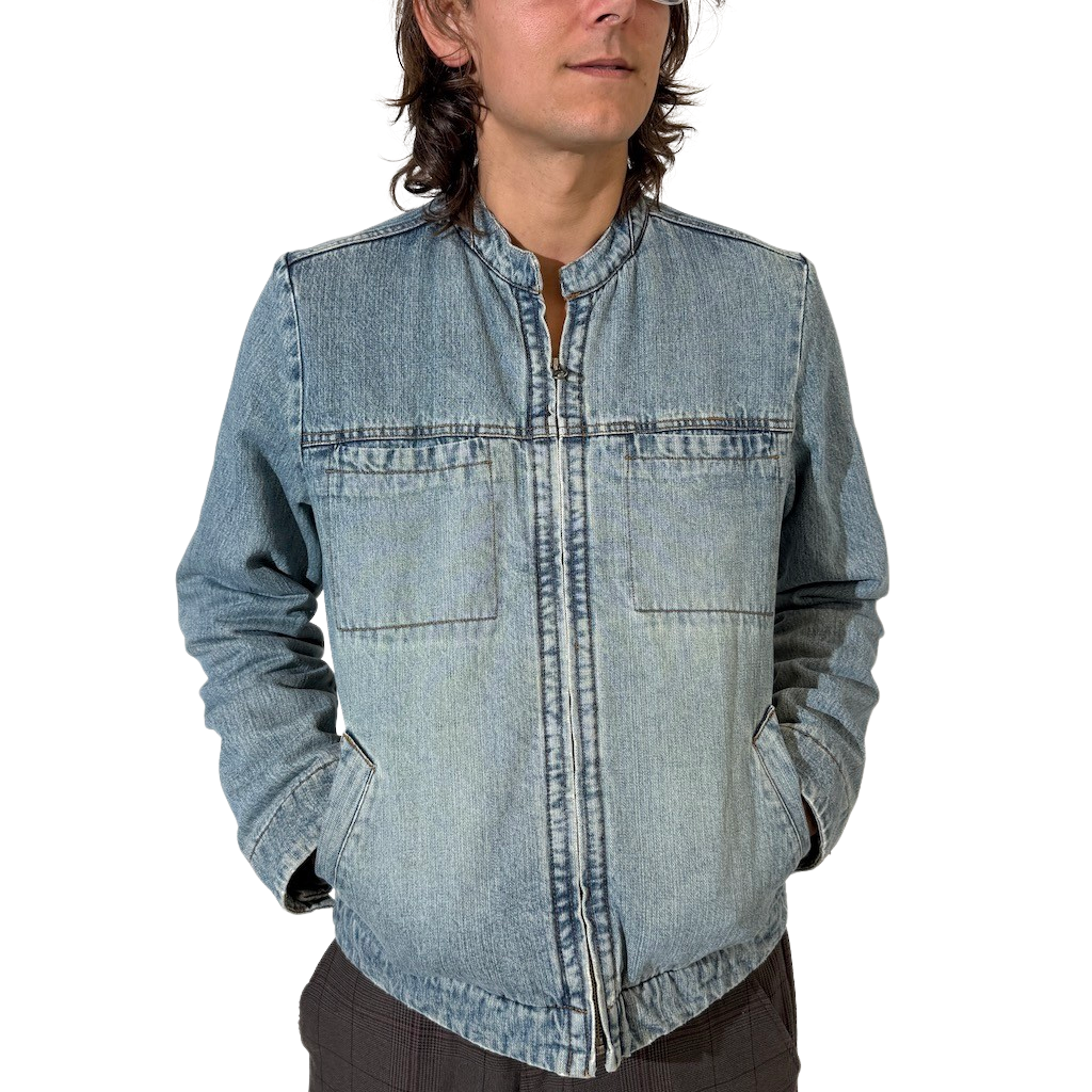 French Connection FCUK Denim Moto Jacket