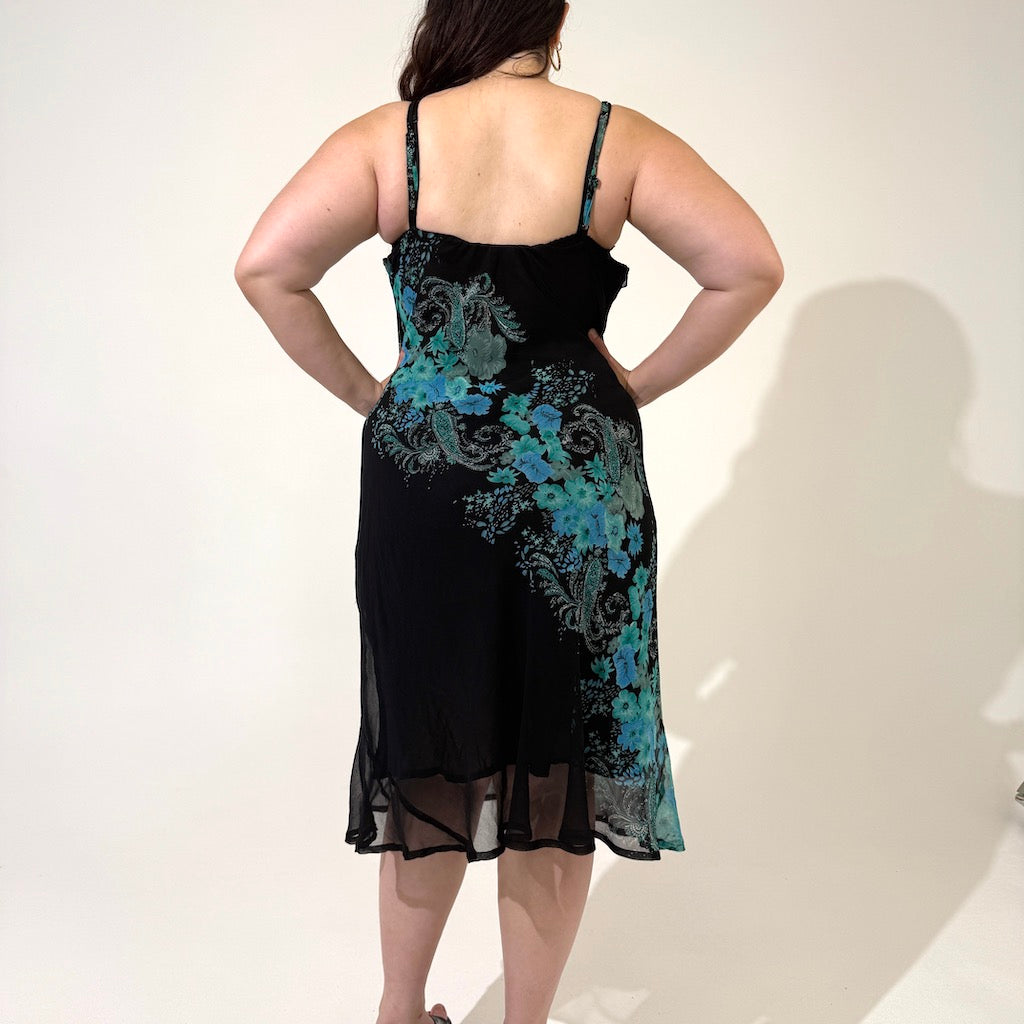 Y2K Bias Chiffon Dress