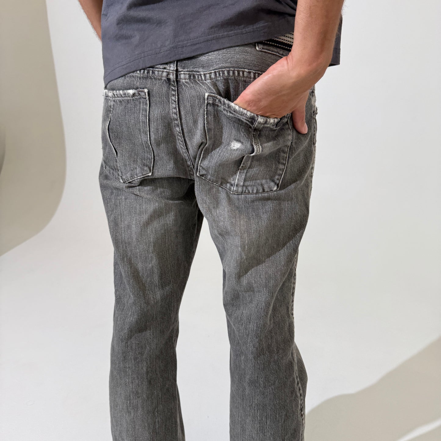 Buffalo 2000s Distressed Grey Wash Jeans