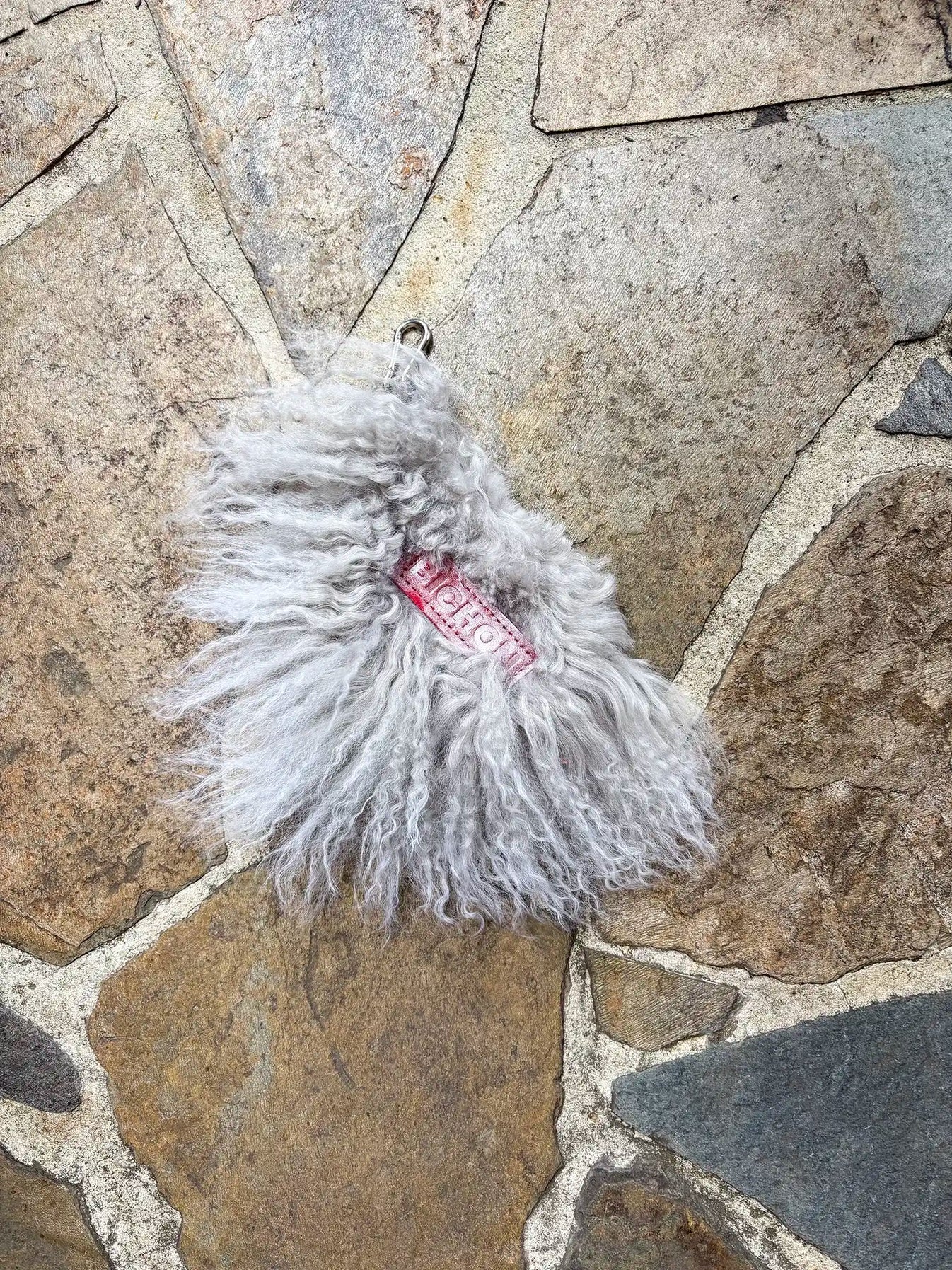 XXL Fluffy Clip Pouch - Grey