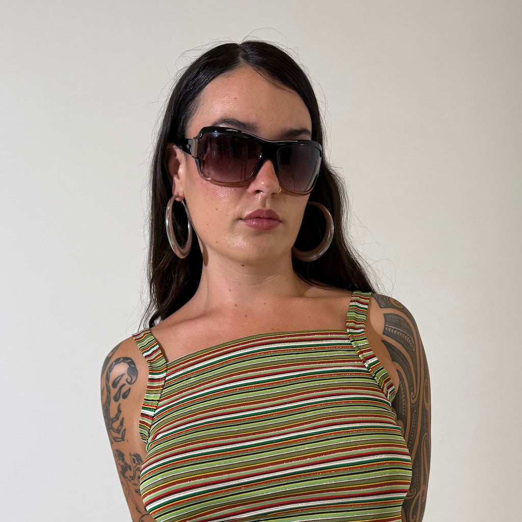Gradient Wrap Y2K Skater Sunglasses