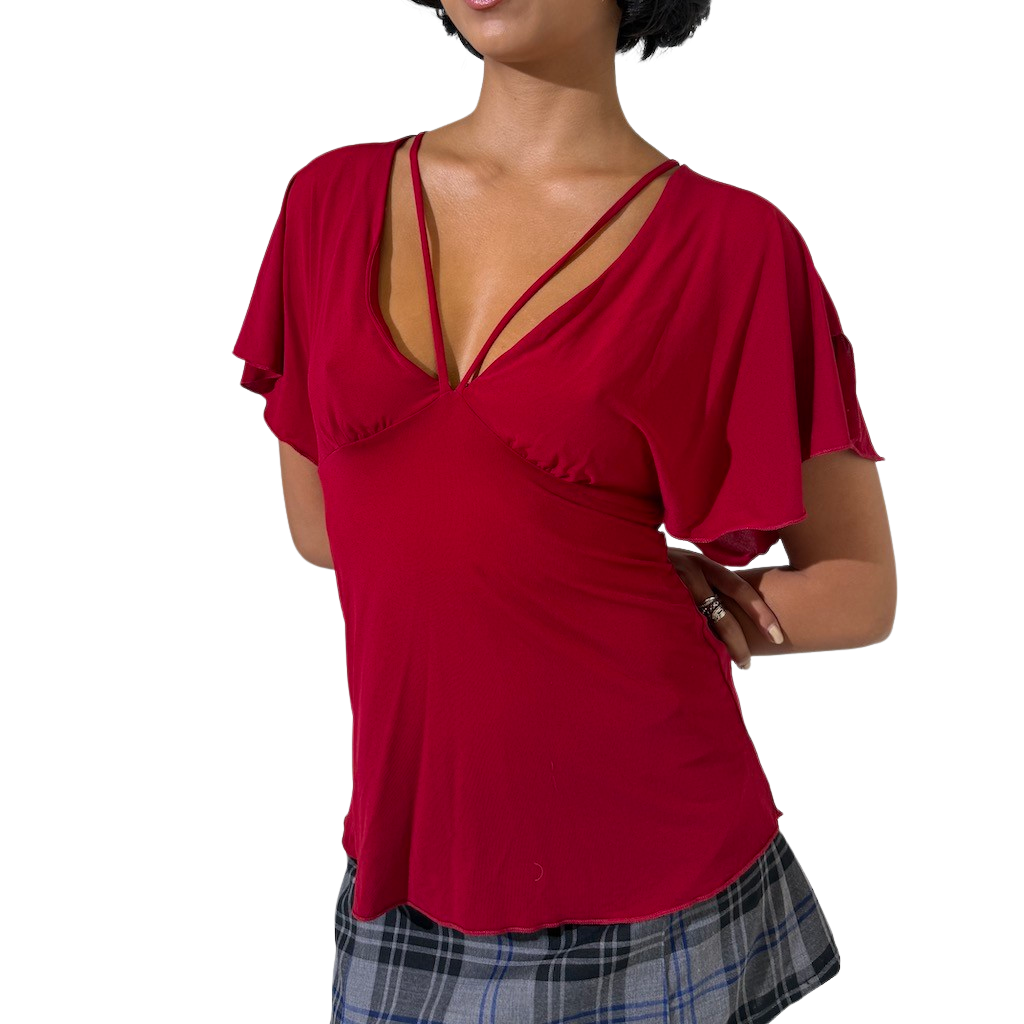 Sexy Deep Vee Top