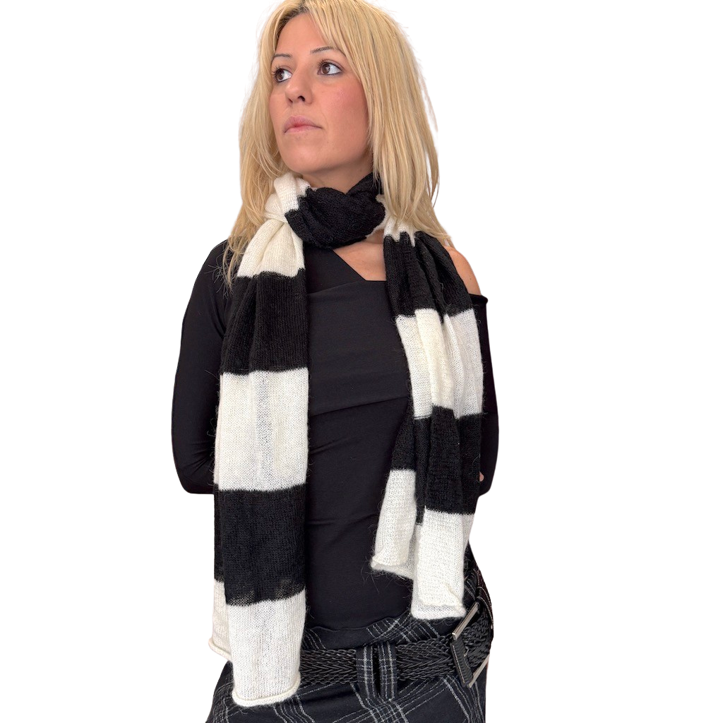 Wool Blend Stripe Scarf