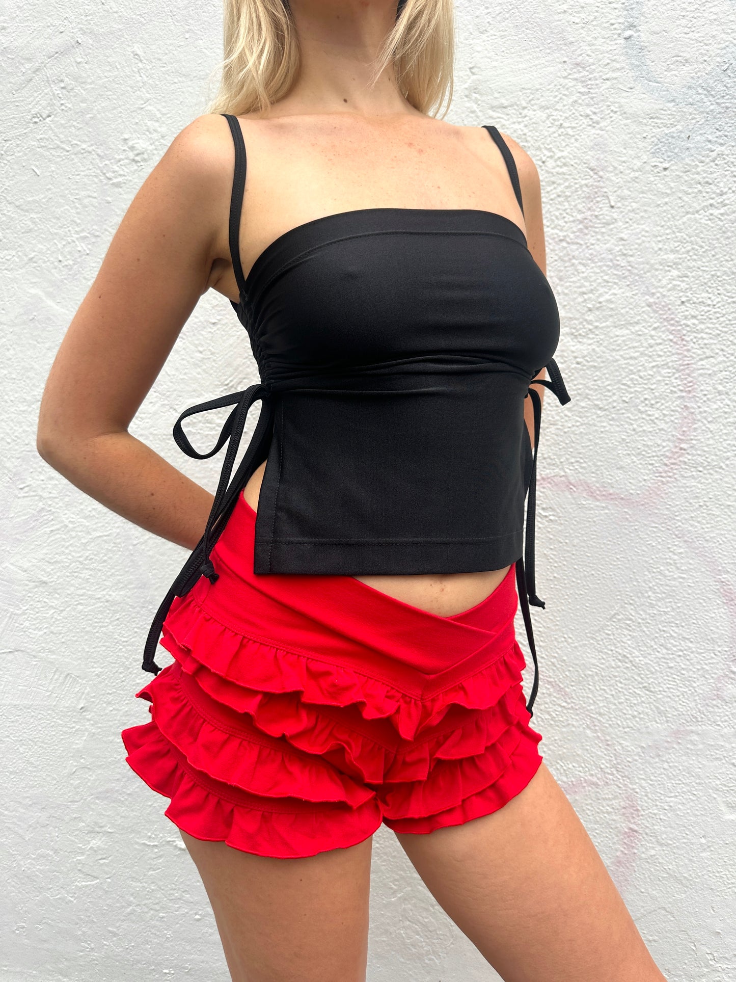 Ruched Crop Boobtube - Silver