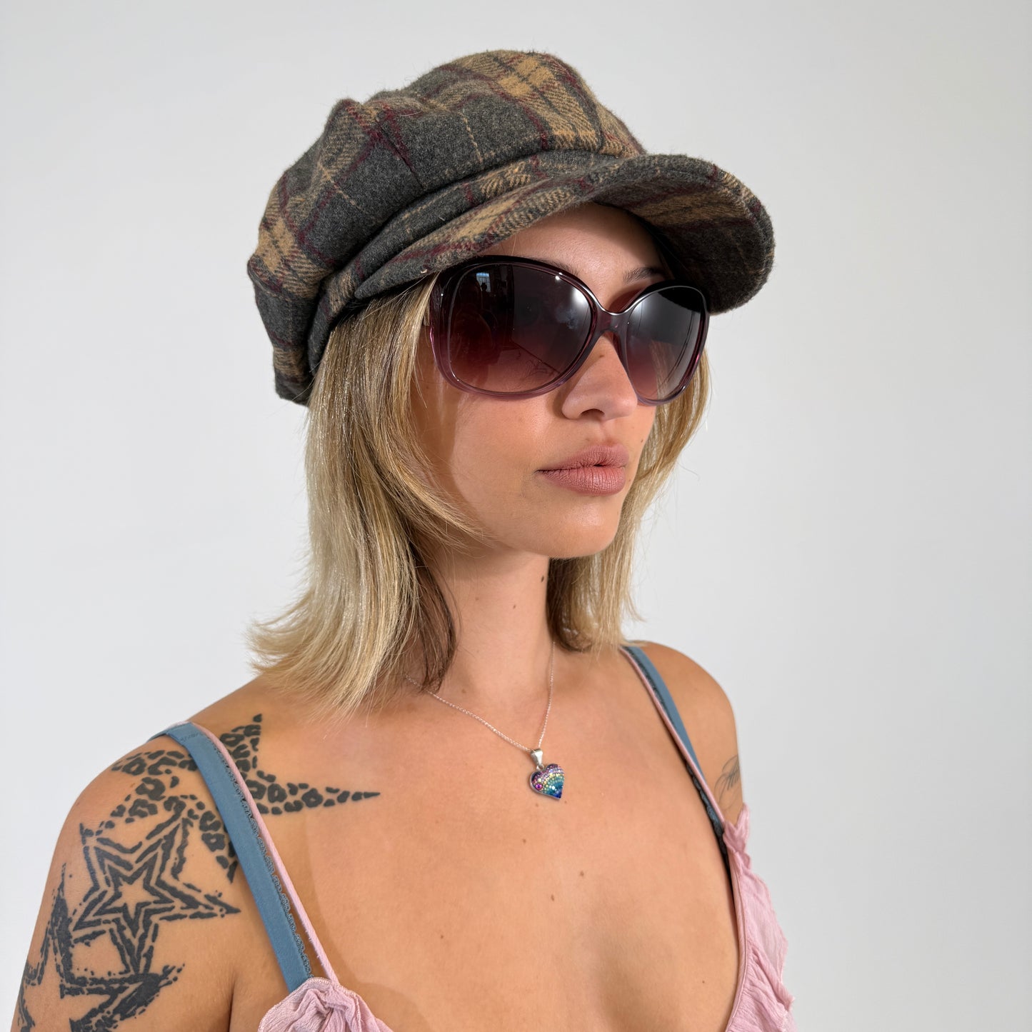 Plaid Baker Boy Hat