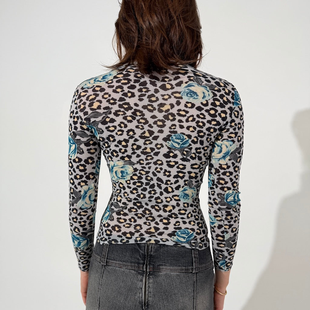 Morgan De Toi Leopard Rose Long Sleeve