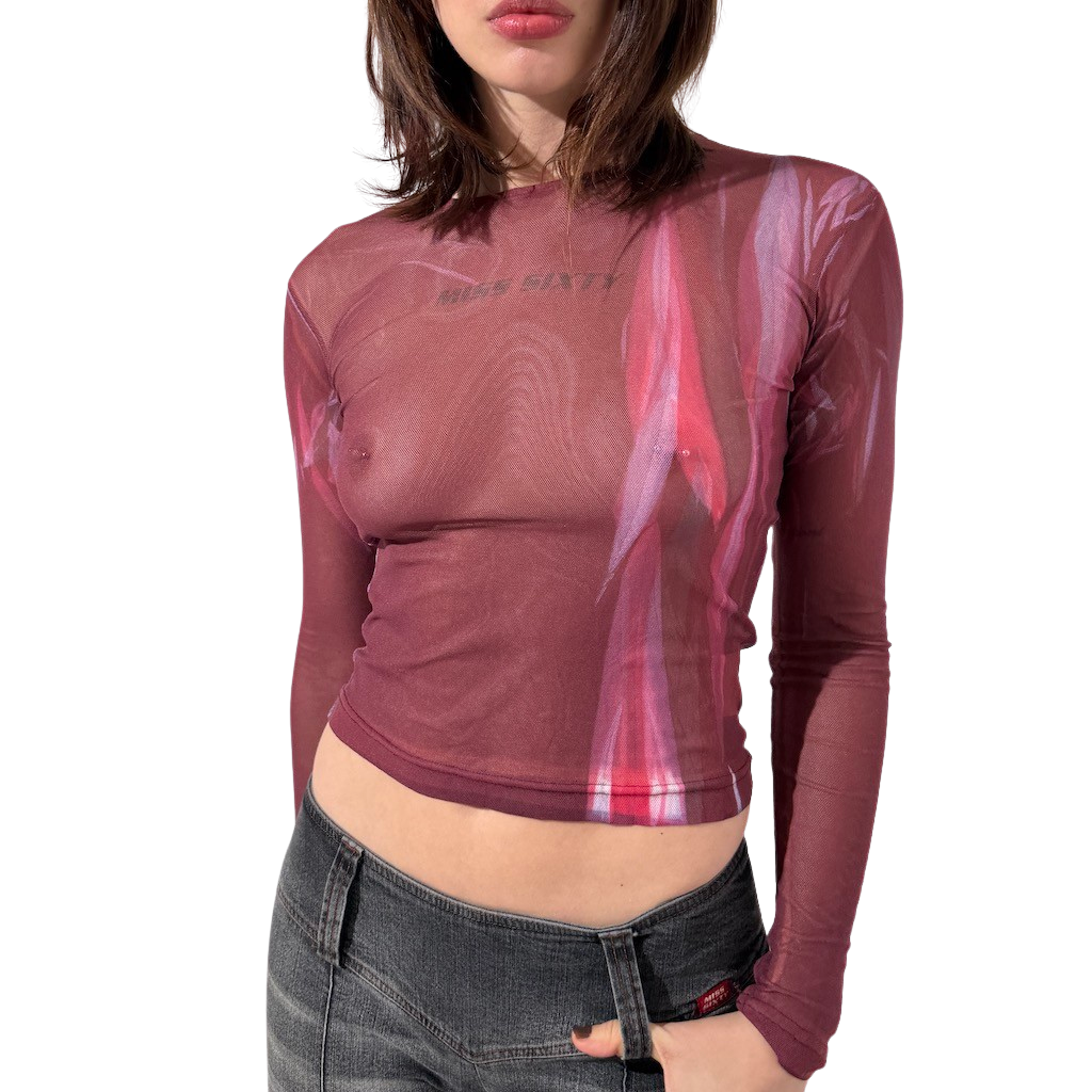 Miss Sixty Berry Sheer Top