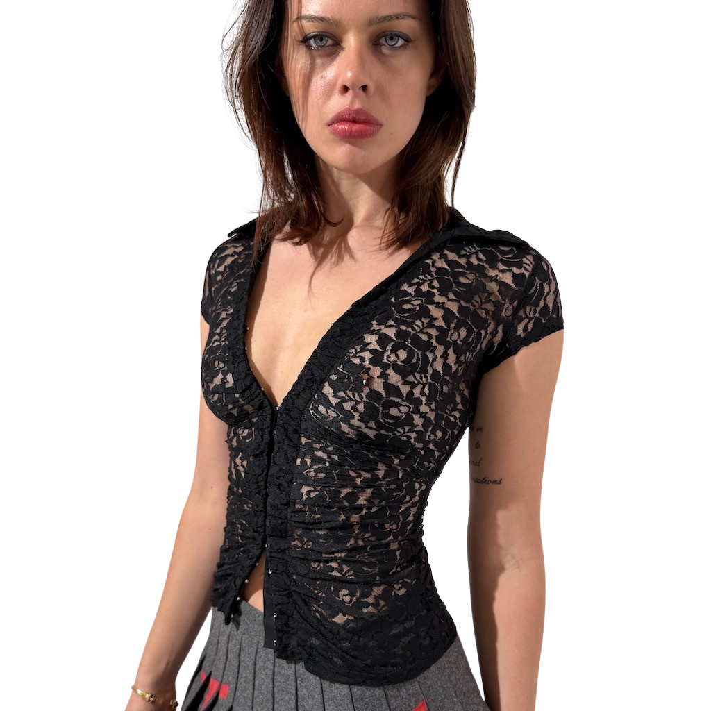 Gothic Lace Hook Blouse