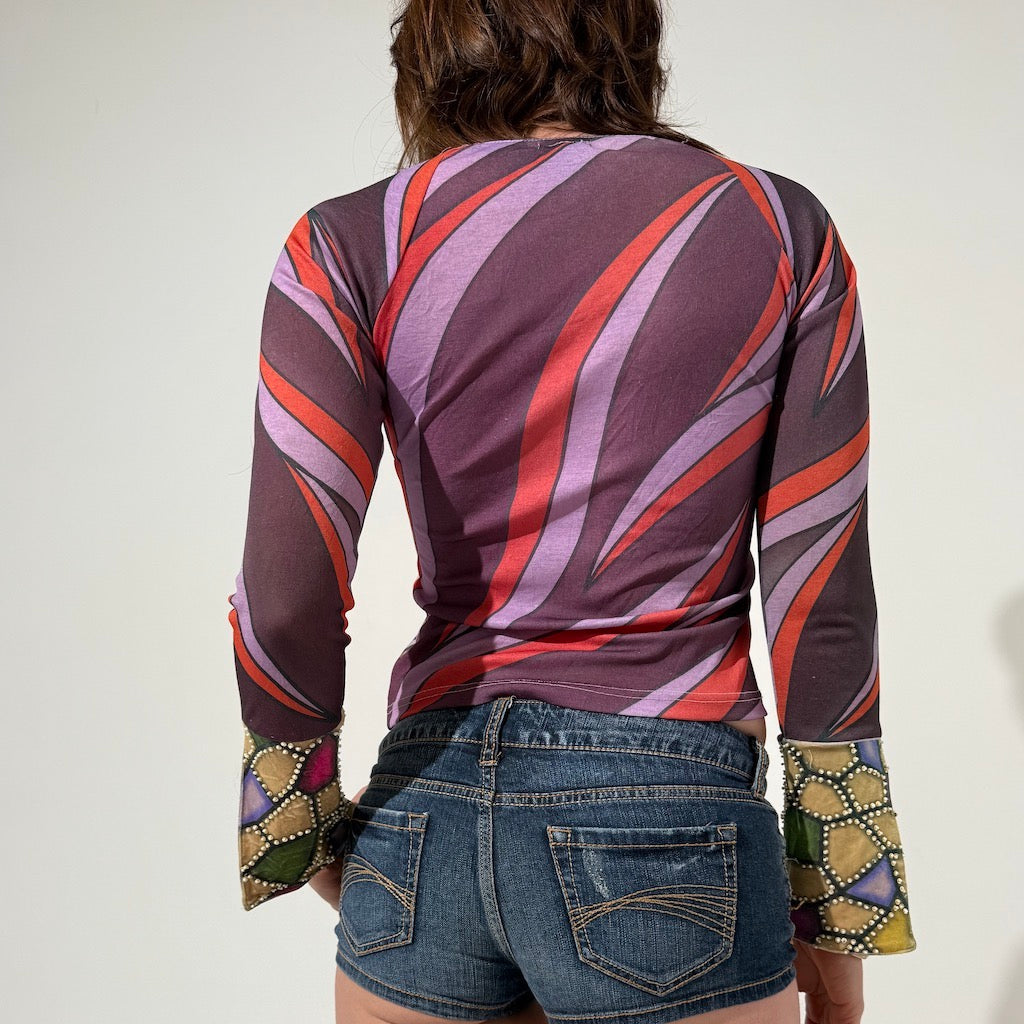 Colourful Butterfly Long Sleeve Top