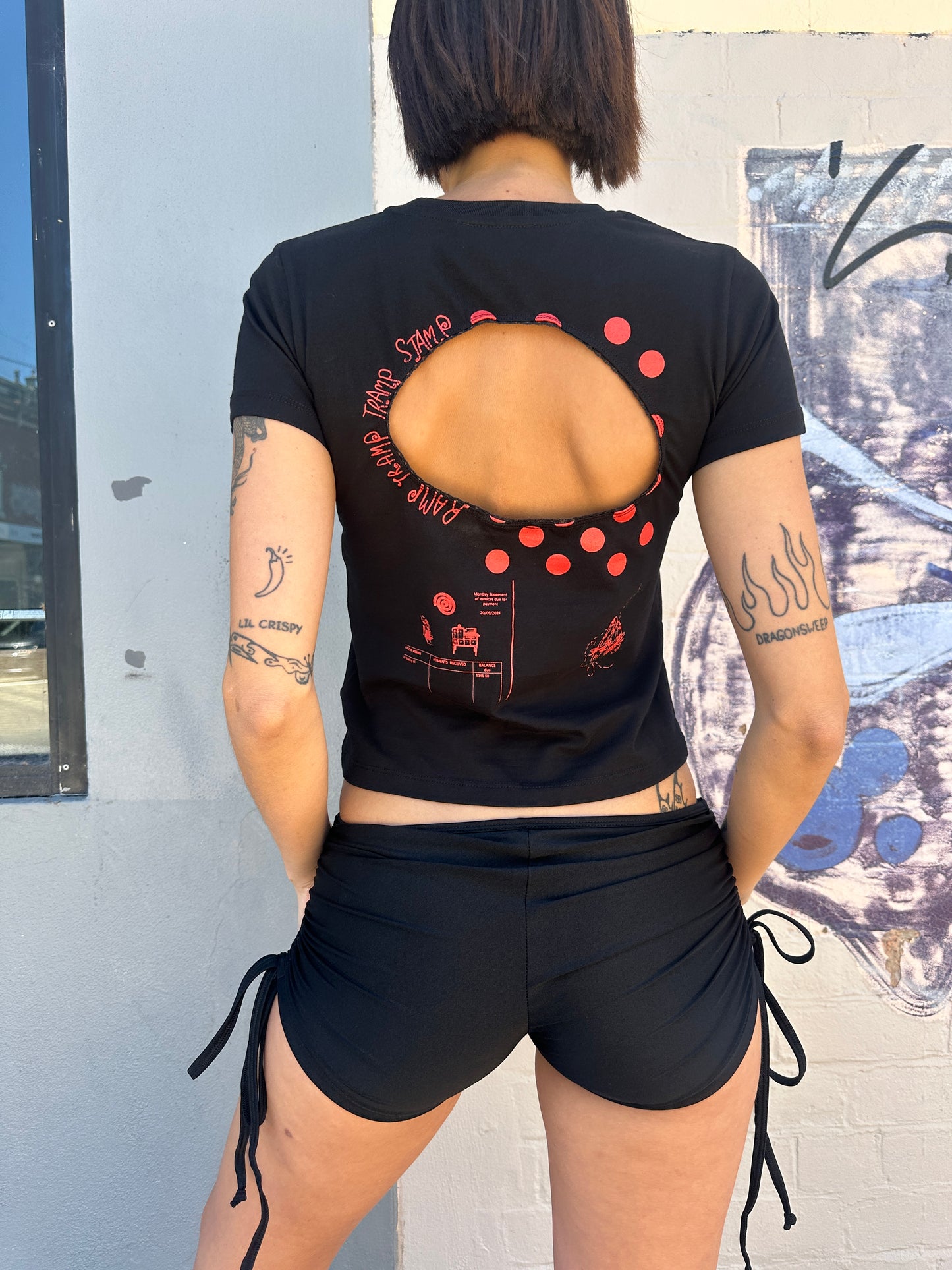 Ruched Booty Shorts - Black