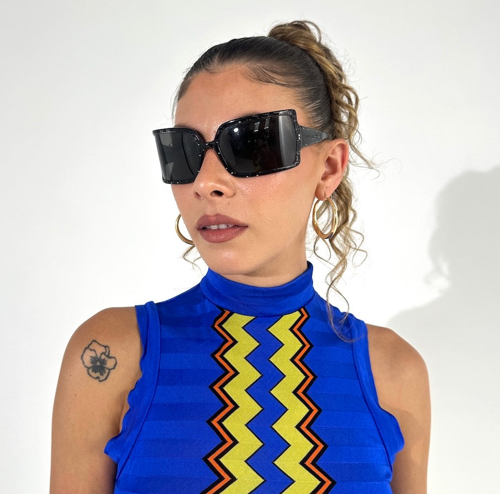 Vintage Square Robert La Roche Wrap Sunglasses