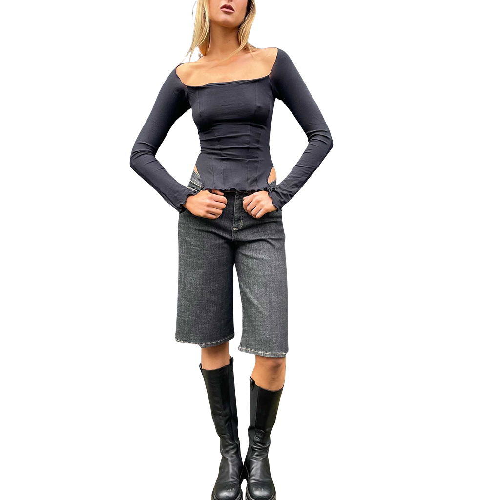 Whitney Corset Top - Black