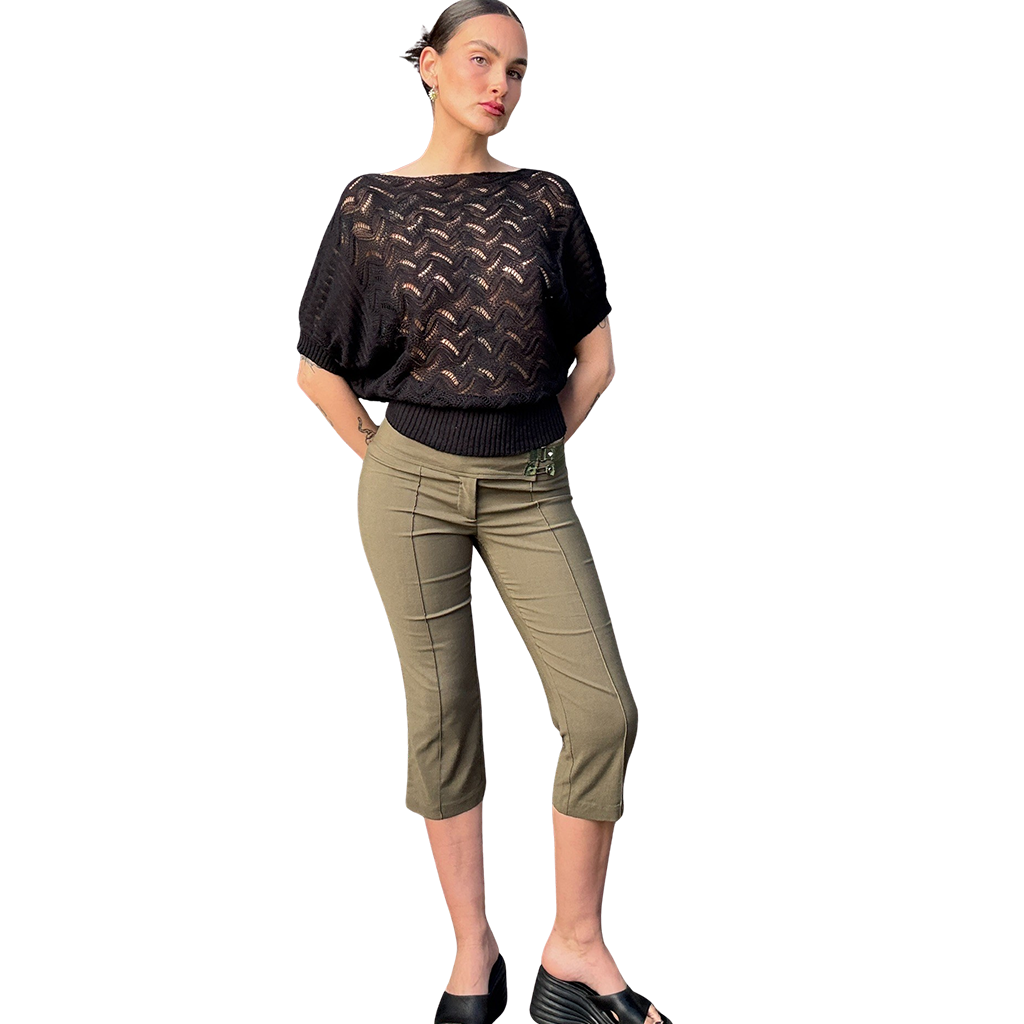 Black Bat Wing Knit Top 2.0